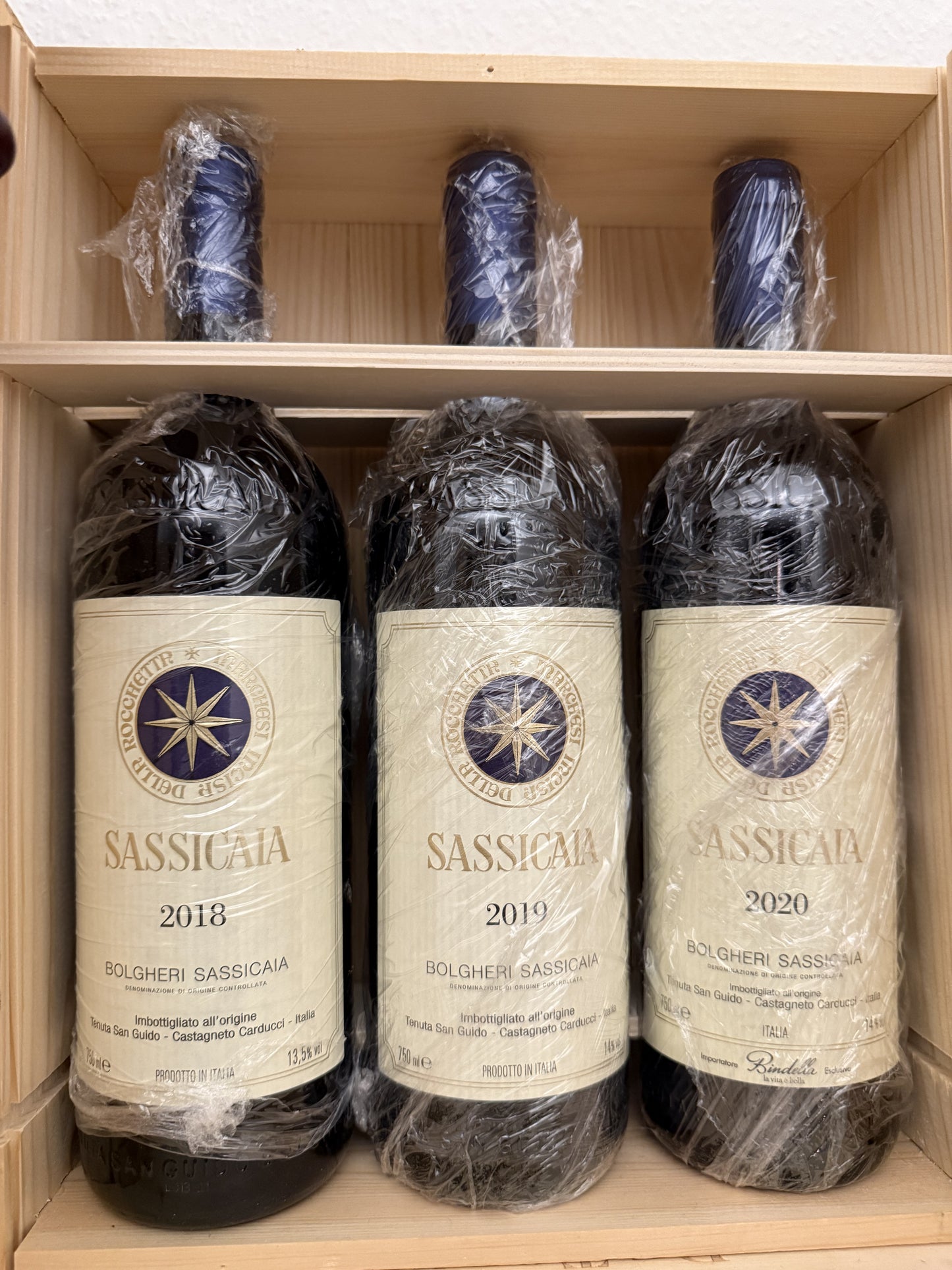 Collezione da 3 Sassicaia 2018,2019,2020